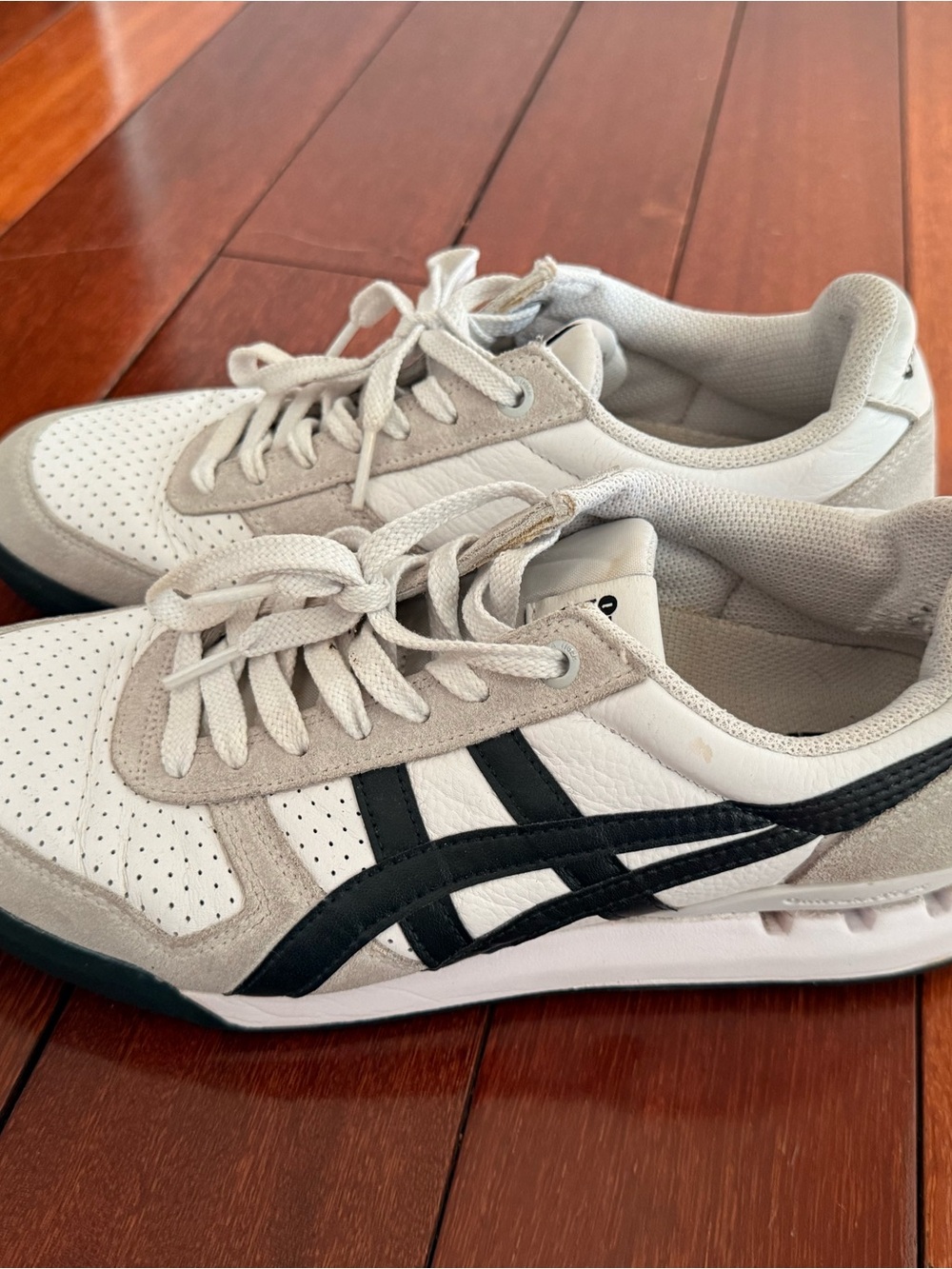 Onitsuka Tiger by Asics White and Black Low-Top Sneakers